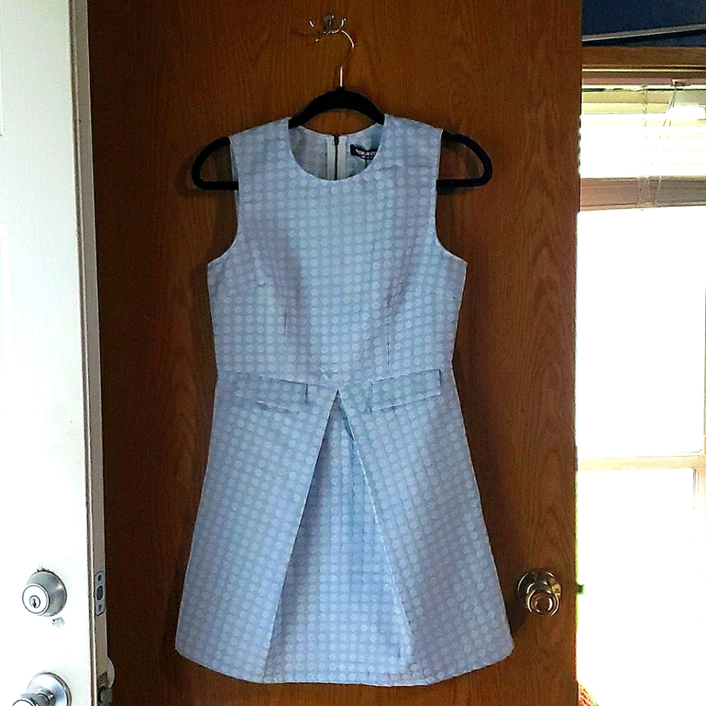 FASHION UNION Textured mini dress with pleat skirt